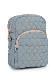 Drift Powder Blue Polyester Teardrop Quilted Sling Bag