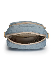 Drift Powder Blue Polyester Teardrop Quilted Sling Bag