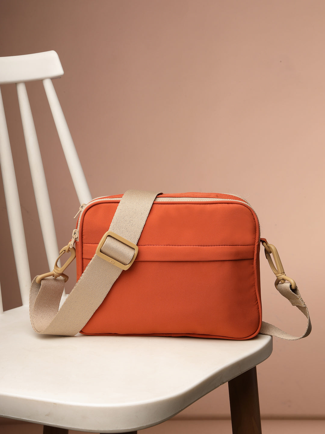 Drift Burnt Orange Polyester Solid Sling Bag