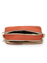 Drift Burnt Orange Polyester Solid Sling Bag