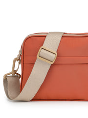 Drift Burnt Orange Polyester Solid Sling Bag