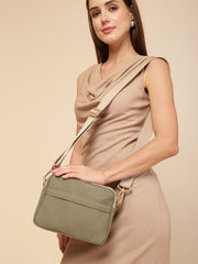 Drift Sage Green Polyester Solid Sling Bag