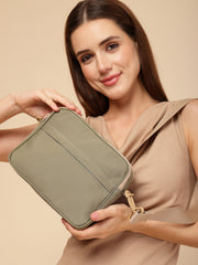 Drift Sage Green Polyester Solid Sling Bag