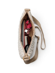 Drift Ivory White Polyester Geometric Sling Bag