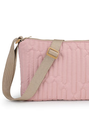 Drift Baby Pink Polyester Geometric Sling Bag