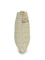 Drift Ivory White Polyester Teardrop Quilted Sling Bag