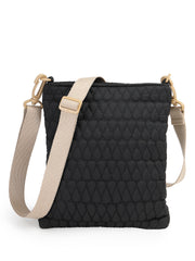 Drift Black Polyester Teardrop Quilted Sling Bag