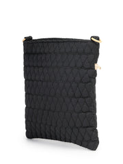 Drift Black Polyester Teardrop Quilted Sling Bag