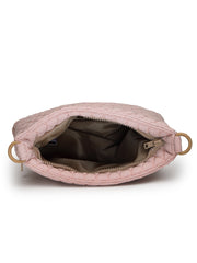 Drift Baby Pink Polyester Teardrop Quilted Sling Bag