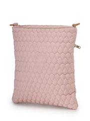 Drift Baby Pink Polyester Teardrop Quilted Sling Bag
