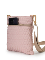 Drift Baby Pink Polyester Teardrop Quilted Sling Bag
