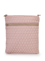 Drift Baby Pink Polyester Teardrop Quilted Sling Bag