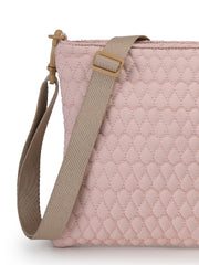 Drift Baby Pink Polyester Teardrop Quilted Sling Bag