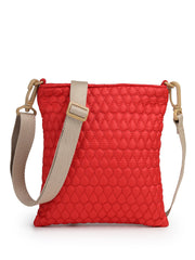 Drift Red Polyester Teardrop Quilted Sling Bag