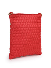 Drift Red Polyester Teardrop Quilted Sling Bag