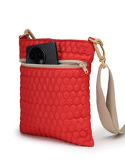 Drift Red Polyester Teardrop Quilted Sling Bag