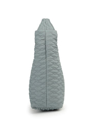 Drift Dusty Blue Polyester Wave Quilted Handheld bag