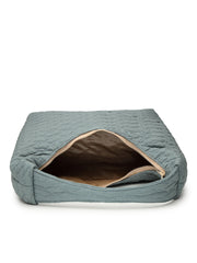 Drift Dusty Blue Polyester Wave Quilted Handheld bag