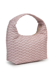 Drift Dusty Pink Polyester Wave Quilted Handheld bag