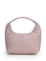 Drift Dusty Pink Polyester Wave Quilted Handheld bag