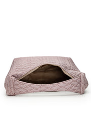 Drift Dusty Pink Polyester Wave Quilted Handheld bag