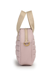 Drift Dusty Pink Polyester Striped Quilted Mini Bag