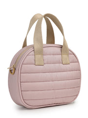 Drift Dusty Pink Polyester Striped Quilted Mini Bag