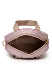 Drift Dusty Pink Polyester Striped Quilted Mini Bag