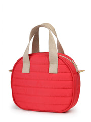 Drift Red Polyester Striped Quilted Mini Bag