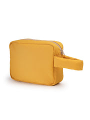 Drift Mustard Yellow Polyester Travel Pouch
