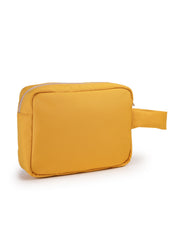 Drift Mustard Yellow Polyester Travel Pouch