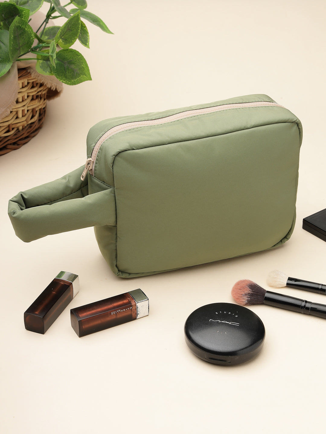 Drift Olive Green Polyester Travel Pouch