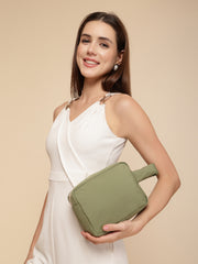 Drift Olive Green Polyester Travel Pouch