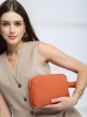 Drift Burnt Orange Polyester Travel Pouch