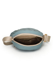 Drift Dusty Blue Polyester Quilted Sling Bag