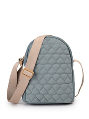 Drift Dusty Blue Polyester Quilted Sling Bag