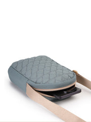 Drift Dusty Blue Polyester Quilted Sling Bag