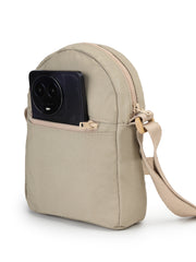 Drift Taupe Polyester Quilted Sling Bag