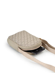 Drift Taupe Polyester Quilted Sling Bag