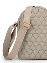 Drift Taupe Polyester Quilted Sling Bag