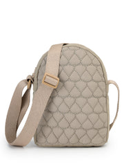 Drift Taupe Polyester Quilted Sling Bag