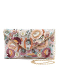 Ghoomar Floral Embellished Suede Sling Bag