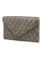 Ghoomar Diamond Bead Work Satin Sling Bag