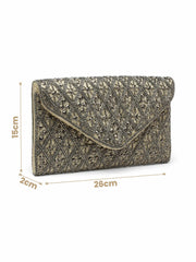 Ghoomar Diamond Bead Work Satin Sling Bag