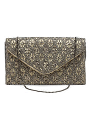 Ghoomar Diamond Bead Work Satin Sling Bag