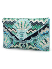 Tribal Ethnic Motifs Embellished Canvas Sling Bag