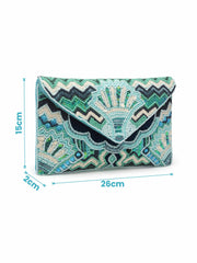 Tribal Ethnic Motifs Embellished Canvas Sling Bag