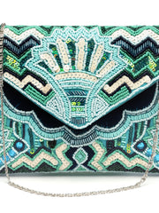 Tribal Ethnic Motifs Embellished Canvas Sling Bag