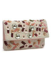 Ghoomar Floral Embellished Canvas Sling Bag