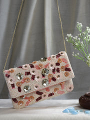 Ghoomar Floral Embellished Canvas Sling Bag